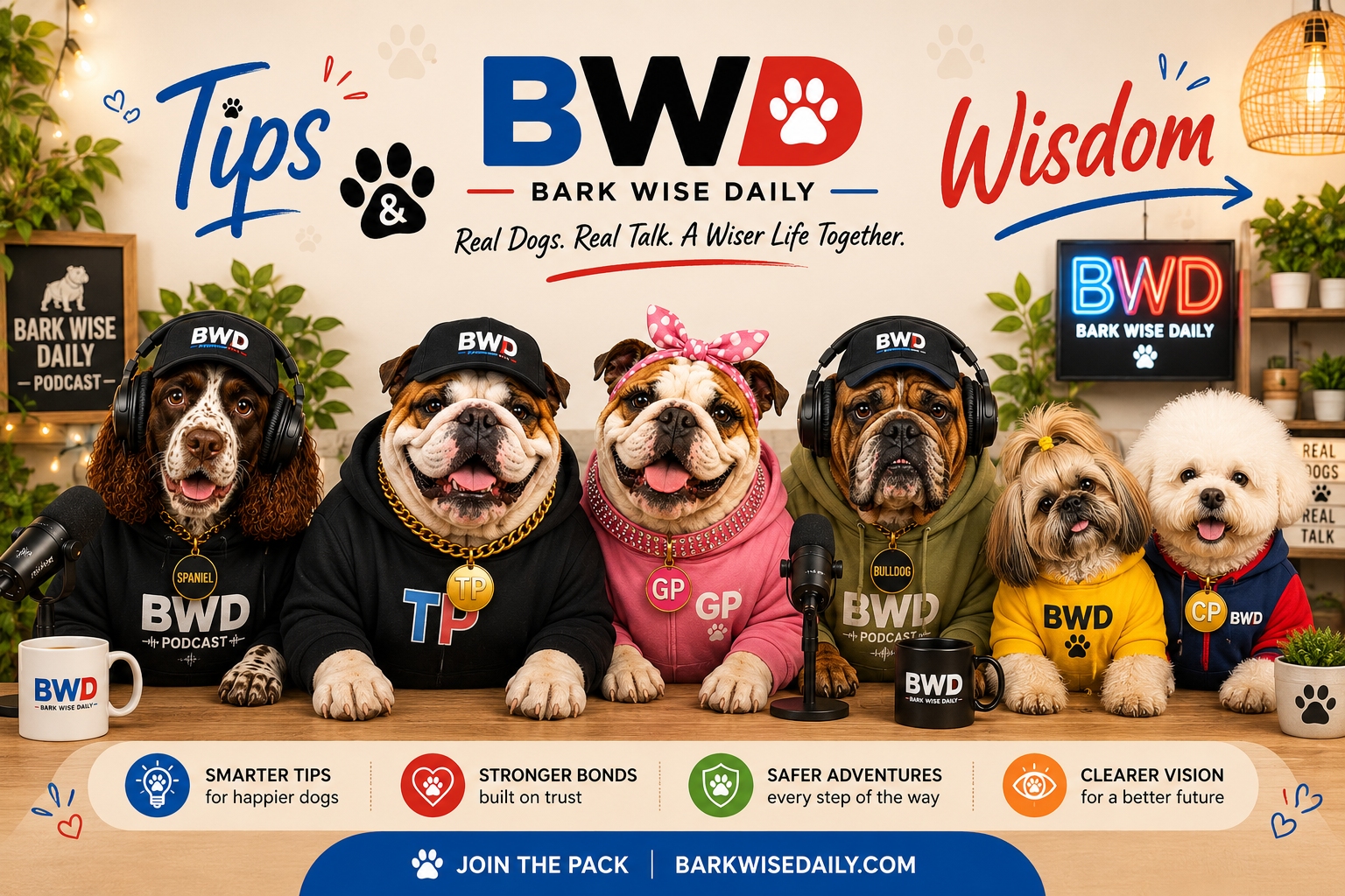 Bark Wise Daily podcast crew — tips and wisdom