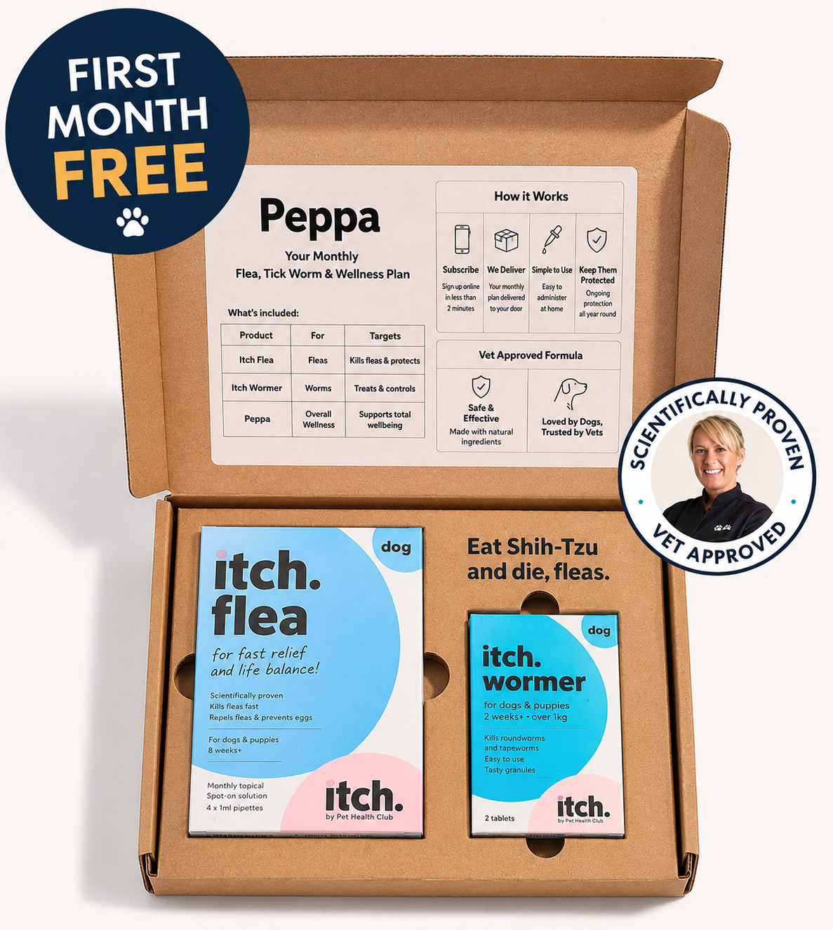 Itch Flea, Tick, Worm & Wellness Plan — First Month FREE