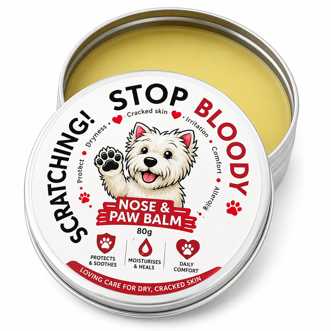 Handmade Paw & Nose Balm — Shea Butter & Beeswax